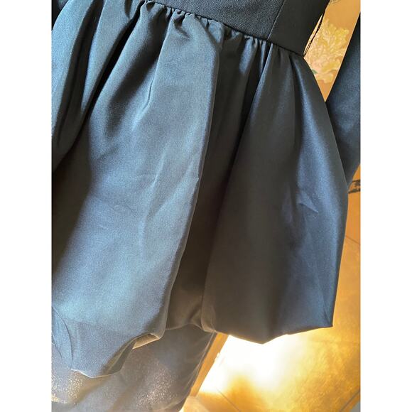 Vintage peplum dress in black by Huey Waltzer for Darcy, size M - Picture 3 of 8